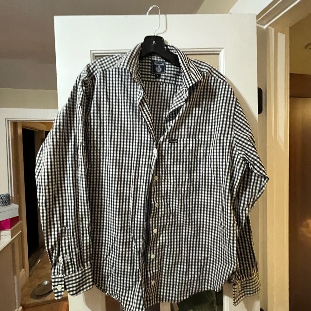 Faconnable Black and White Checkered Shirt